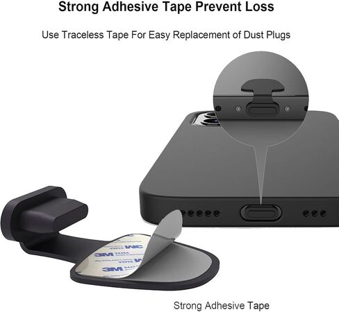 USB C Dust Plug 10 Pack USB Type C Anti Dust Cover USB C Dust Caps，Black | Port Anti-Lost Charging Port Protectors for Tablets iPhone 17/16/15 Plus Pro Max Samsung in Saudi Arabia