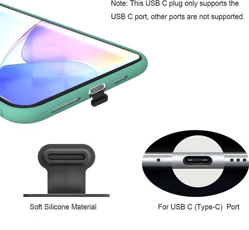 USB C Dust Plug 10 Pack USB Type C anti Gust Cover USB C CAPS CAPS PORT LOTI-LOST FORT PORTORS FOR TAPELETS iPhone 16/15 PRO MAX SAMSUNG in Saudi Arabia