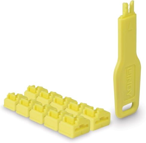Lindy RJ45 Port Locks (10 قطع) مع مفتاح ، أسود in Kuwait