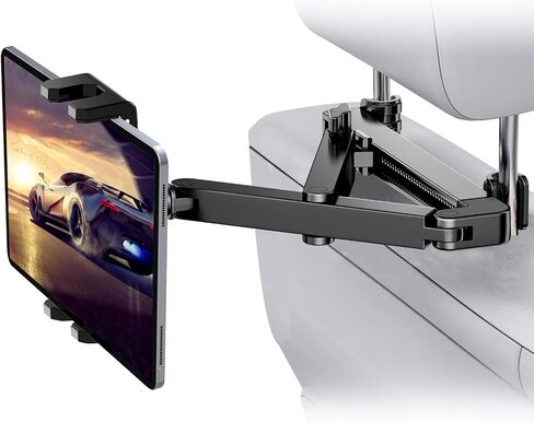حامل جهاز لوحي لمسند رأس السيارة [3 في 1 ذراع تمديد المثلث] iPad Car Mount for Backseat ، أساسيات الرحلة على الطريق للأطفال ، Mipad Car Mount مقابل 4.7 "-14.6". in Kuwait