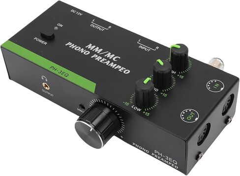 يدعم Ebtools preamp للقرص الدوار ، إخراج سماعة رأس 3.5 مم ، 5 دبوس إدخال إدخال XLR ، 3 معادلة النطاق ، تصميم ضوضاء منخفضة ، مضخم مسبق لـ MM ، MC Dual Phono Head Turntable (US Plug) in Saudi Arabia