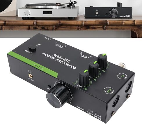 Phono Preamp with 3 Band Adjustment MM MC Cartridges Support XLR Input Output for Turntables Record Players Phonograph Preamplifier (US) in Saudi Arabia