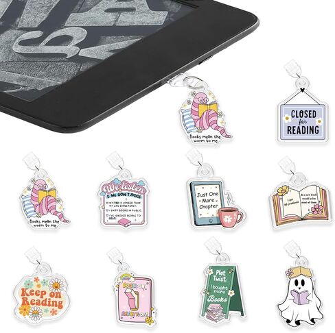 سحر قابس الغبار لـ Kindle ، The Book Lover theme kindle e-Reader Accessories Charm ، Type Type C/USB C Dust Pluge ، Gift for Book Lover Degal in Kuwait