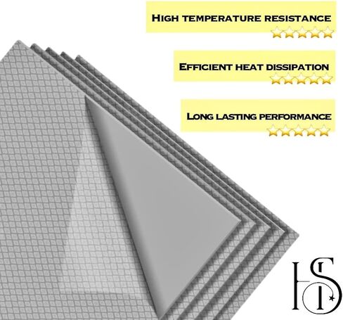 4 Pack Thermal Pad,100x100mm 0.5mm+1mm+1.5mm+2mm Highly Efficient Thermal Conductivity 6.0 W/mK, Heat Resistant Silicone Thermal Pads for Laptop Heatsink CPU GPU SSD IC LED Cooler in Saudi Arabia