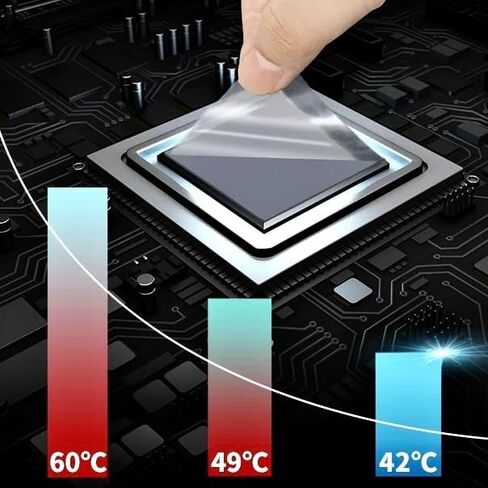 4 Pack Thermal Pad,100x100mm 0.5mm+1mm+1.5mm+2mm Highly Efficient Thermal Conductivity 6.0 W/mK, Heat Resistant Silicone Thermal Pads for Laptop Heatsink CPU GPU SSD IC LED Cooler in Saudi Arabia