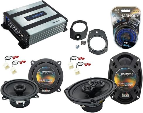 Harmony Audio HA-SPK-Package641-AMP Dodge RAM Truck 1500 2002-2008 مكبرات صوت مكبر الصوت و CXA300.4 أمبير (متجدد) in Saudi Arabia