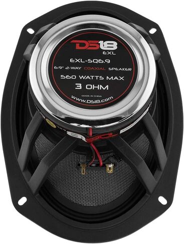 DS18 EXL-SQ6.9 6x9 مكبرات صوت سيارات عالية الجودة جودة الألياف الزجاجية ثنائية الاتجاه مع تصميم مضغوط أنيق يوفر استجابة باس فائقة ، 560 واط-مجموعة من 2 (متجددة) in Saudi Arabia