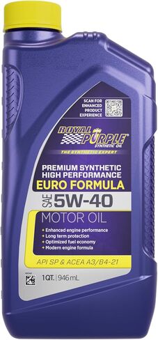 Royal Purple (06540-6PK API-Licensed Heavy Duty SAE 5W-40 High Performance Synthetic Motor Oil - 1 Quart, (Case of 6) in Saudi Arabia