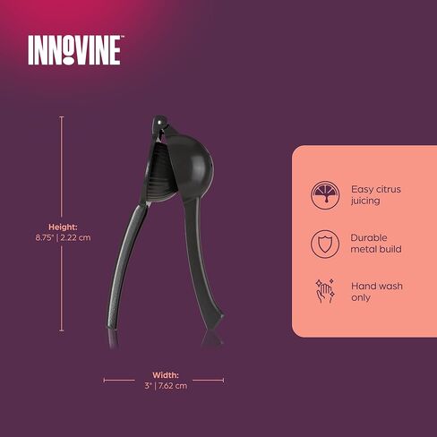 Juicer Citrus Innovine ، والليمون اليدوي والليمون مع النهاية الرمادية الحديثة ، وتصميم متينة مصممة باليد ، وأدوات شريط المنزل ، وأساسيات المطبخ ، ومجموعة من 1 in Saudi Arabia