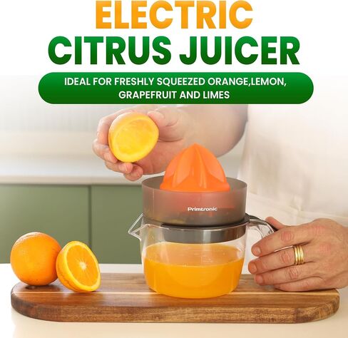 Citrus juicer, orange juicer, lemon juicer, 3 cups 24 oz, corded electric, press-on-top automatic rotation, suitable for oranges and lemons, with a small and mini filter to remove seeds. in Saudi Arabia