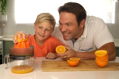 Citrus juicer, orange juicer, lemon juicer, 3 cups 24 oz, corded electric, press-on-top automatic rotation, suitable for oranges and lemons, with a small and mini filter to remove seeds. in Saudi Arabia