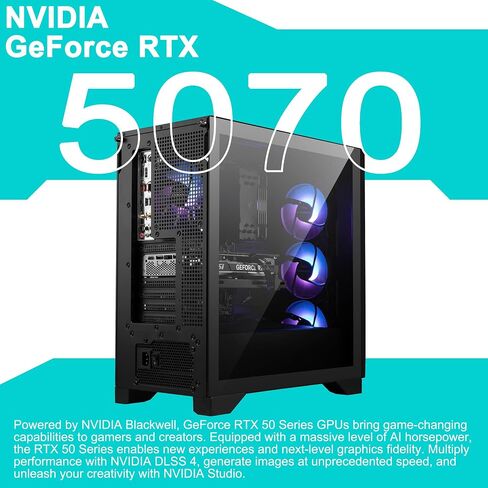MSI Aegis Z2 Gaming Desktop AMD Octa-core Ryzen 7 8700F 32GB RAM 1TB SSD GeForce RTX 5070 DLSS 4 (Up to 988 AI Tops) 750W 80+ Gold PSU ARGB Fan CPU Air Cooling Win11Pro ICP Hub in Saudi Arabia