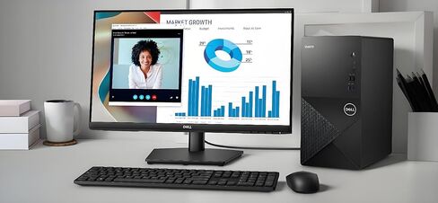 Dell Desktop Computers Tower PC للمنزل والأعمال ، 12th Gen Intel 4-Core I3-12100 (Beat i5-11500t) ، 16GB DDR5 RAM ، 512GB PCIE SSD ، WIFI 6 ، Bluetooth ، DisplayPort ، HDMI ، Type-C ، Windows 11 Pro in Saudi Arabia