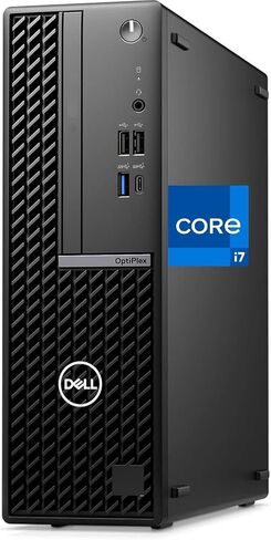 Dell OptiPlex 7020 Desktop SFF, Intel Core i7-12700K, 32GB DDR5, 1TB NVMe SSD, Type-C, WiFi 6e, Bluetooth, DisplayPort, HDMI, 7000 Small Form Factor Business Computer, Windows 11 Pro, Black in Kuwait