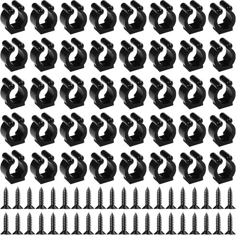 20 PCS Fishing Rod Clips, Wall Mounted Fishing Rod Holders, Billiards Snooker Cue Locating Clip Holder, for Fishing-Rods Billiards Cues Storage Rack in Saudi Arabia