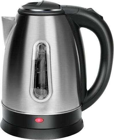 Stainless Steel Electric Kettle, 1.8 Liters Tea, Coffee Kettle & Hot Water Boiler, 360° Swivel Base, BPA Free, Auto Shut-Off, Boil-Dry Proof, 1100W in Saudi Arabia