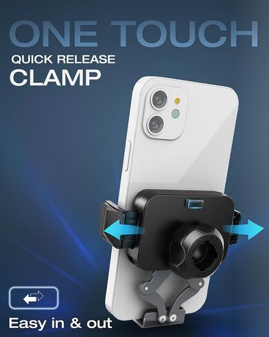 OEO Magnetic Phone Holder for Gym | Magnet Gym Phone Mount with Quick Release Clamp for Android & iPhone | Compatible with 4"–7.1" Phones & Thick Cases | Gym Accessories for Men & Women in Saudi Arabia