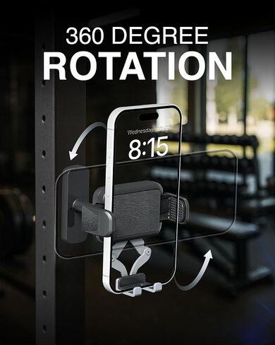 OEO Magnetic Phone Holder for Gym | Magnet Gym Phone Mount with Quick Release Clamp for Android & iPhone | Compatible with 4"–7.1" Phones & Thick Cases | Gym Accessories for Men & Women in Saudi Arabia