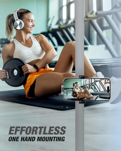 OEO Magnetic Phone Holder for Gym | Magnet Gym Phone Mount with Quick Release Clamp for Android & iPhone | Compatible with 4"–7.1" Phones & Thick Cases | Gym Accessories for Men & Women in Saudi Arabia