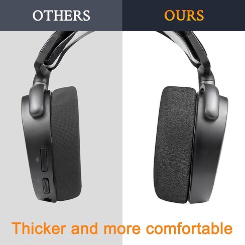 SOULWIT Replacement Earpads for SteelSeries Arctis 1/3/5/Arctis 7/7+/7P/7P+/7X/7X+/9/9X/Pro/Prime(Do Not Fit Any Arctis Nova) Headset, Ear Pads Cushions with High-Density Foam - Black in Saudi Arabia