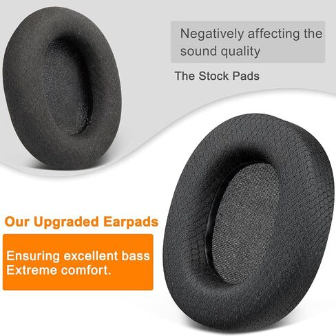 SOULWIT Replacement Earpads for SteelSeries Arctis 1/3/5/Arctis 7/7+/7P/7P+/7X/7X+/9/9X/Pro/Prime(Do Not Fit Any Arctis Nova) Headset, Ear Pads Cushions with High-Density Foam - Black in Saudi Arabia