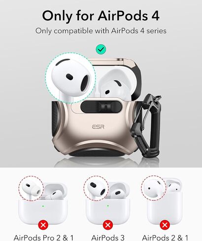 ESR for AirPods Pro 3 Case (2025), Compatible with Airpods Pro 3rd Generation Case (USB-C Cable), Effortless MagSafe, Drop-Proof Lock, Easy Open, Cyber Series, Black in Kuwait