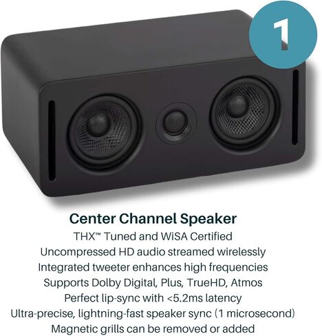 Platin Monaco 5.1.2 نظام المسرح المنزلي - نظام الصوت المحيطي اللاسلكي مكبرات صوت تصاعدية - Thx Tuned & WISA معتمد in Kuwait