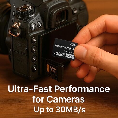 Original 32GB Memory Stick Pro Duo MARK2 - Compatible with PSP1000/2000/3000, DSLR Burst Shooting, MagicGate | High-Speed Read/Write Memory Stick Duo Card for PSP Memory Stick & Cameras in Saudi Arabia
