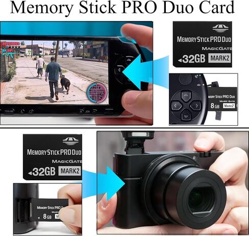 Original 32GB Memory Stick Pro Duo MARK2 - Compatible with PSP1000/2000/3000, DSLR Burst Shooting, MagicGate | High-Speed Read/Write Memory Stick Duo Card for PSP Memory Stick & Cameras in Saudi Arabia