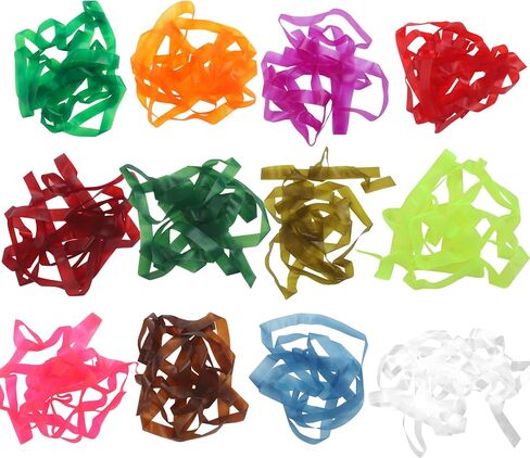 12pcs Scuds Fly Tying Materials, Elastic Backing Tape Body Wrap, 6mm Wide, Total 15 Yards, Thin Sunken Stretching Skin Back for Sunked Scud Shrimp Caddisfly Larvae Larve Bugs (Mix 12 Colors) in Saudi Arabia