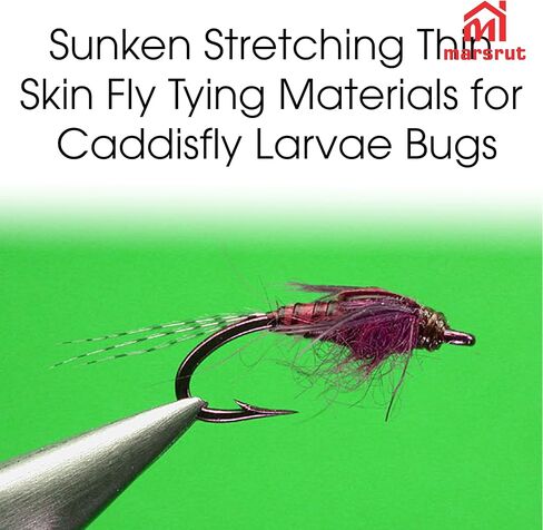 12pcs Scuds Fly Tying Materials, Elastic Backing Tape Body Wrap, 6mm Wide, Total 15 Yards, Thin Sunken Stretching Skin Back for Sunked Scud Shrimp Caddisfly Larvae Larve Bugs (Mix 12 Colors) in Saudi Arabia