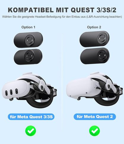 DXKK Head Strap for Meta Quest 3/3s/2 with 7500mAh Battery & Charger Dock- Extended 4H and Balanced, Double Adjustment Dials, Enhanced Comfort VR Headset Strap in Kuwait