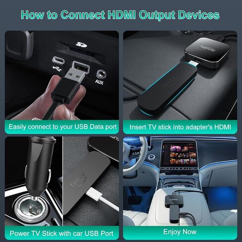 Max Max Max مع Car TV with Wireless Carplay ومحول Android Auto ، محول عصا Fire TV للسيارة ، 3 في 1 HD HDML محول الوسائط المتعددة يلقيون/لعبة للسيارات للسيارات السلكية ومعظم أجهزة البث in Saudi Arabia
