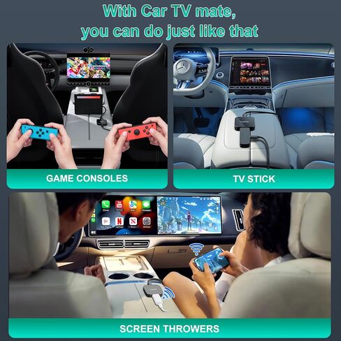 Max Max Max مع Car TV with Wireless Carplay ومحول Android Auto ، محول عصا Fire TV للسيارة ، 3 في 1 HD HDML محول الوسائط المتعددة يلقيون/لعبة للسيارات للسيارات السلكية ومعظم أجهزة البث in Saudi Arabia