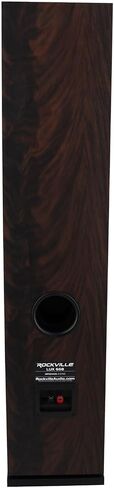 Rockville Lux 658 Dark Wood Dual 6.5" Home Theater Stereo Tower Speaker, 160W RMS, 640W Peak, 8 Ohm, Silk Tweeter, MDF Audio Cabinet, 22Hz-20kHz, USA-Engineered, Vietnam-Made in Kuwait