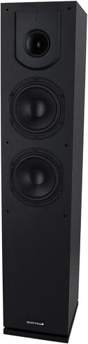 Rockville Lux 658 Dark Wood Dual 6.5" Home Theater Stereo Tower Speaker, 160W RMS, 640W Peak, 8 Ohm, Silk Tweeter, MDF Audio Cabinet, 22Hz-20kHz, USA-Engineered, Vietnam-Made in Kuwait