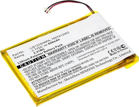 بطارية مشغل Digital Synergy ، متوافقة مع Sony 1-756-702-11 ، 7607A12353 ، LIS1374HNPA Player Batcher (3.7V ، Li-Pol ، 650mAh) in Saudi Arabia