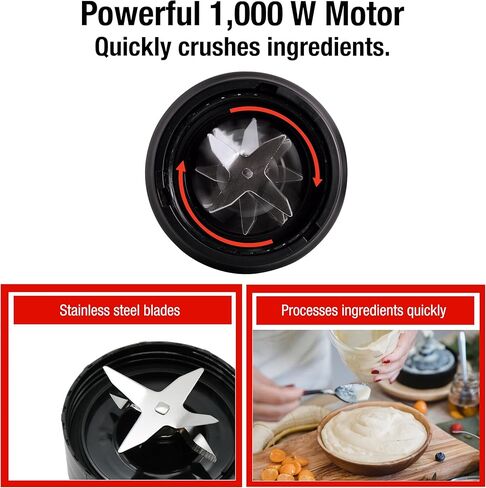 Koblenz Mix&Shake Blender, 20 oz Portable Blender, 600W Motor, Pulse, ON/OFF Functions, Stainless Steel Blades, Shakes, Sauces, Smoothie Maker, (1) 20 oz To-Go Bottle, Blue, MSKM-600 A in Kuwait