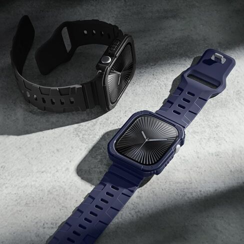 Recoppa 2 Pack Rugged Case with Screen Protector for Apple Watch Series 10 46mm，Tactical Military Grade Durable Shockproof Bumper Protective Cover for Men iWatch 46mm in Kuwait