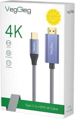 V -Z902 - HDMI إلى VGA - HDMI المطلية بالذهب إلى محول VGA - ذكر إلى أنثى لسطح مكتب الكمبيوتر/الكمبيوتر المحمول/الكمبيوتر/الشاشة/جهاز الإسقاط/HDTV/Chromebook/Raspberry PI/ROKU/XBOX وأكثر (V -Z902) in Kuwait