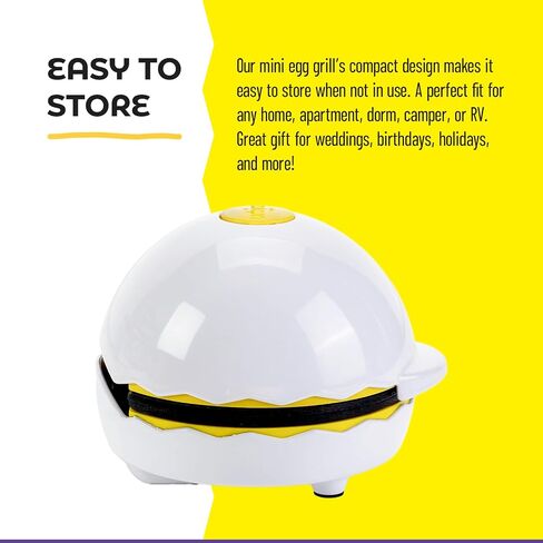 Mini Electric Egg Grill-شكل بيض ممتع-طلاء غير لاصقة ، سهل التنظيف-رائع للعائلات ، الأطفال ، المساكن ، الشقق ، RVS-هدية للعطلات ، أعياد الميلاد ، حفلات الزفاف in Saudi Arabia