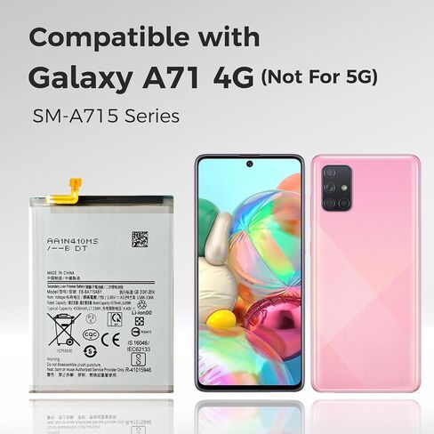 بطارية EB-BA715ABY جديدة متوافقة مع Galaxy A71 4G (وليس لـ 5G) SM-A715 ، مع مجموعة أدوات التعليمات و DIY in Saudi Arabia