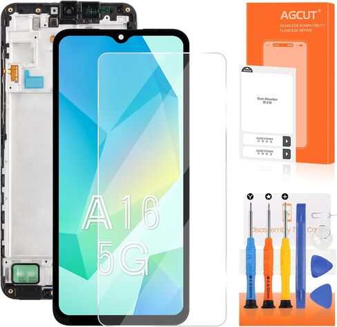 INCELL for Samsung Galaxy A16 5G Screen Replacement for Samsung A16 5G LCD Display SM-A166B, SM-A166P, LCD Digitizer Screen Touch Assembly with Frame（Not for 4G in Saudi Arabia