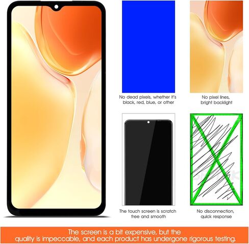 INCELL for Samsung Galaxy A16 5G Screen Replacement for Samsung A16 5G LCD Display SM-A166B, SM-A166P, LCD Digitizer Screen Touch Assembly with Frame（Not for 4G in Saudi Arabia