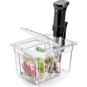 HOMENOTE Sous Vide Container 12 Quart with Universal Collapsible Hinged Lid,Complete Sous Vide Accessories Kit BPA Free,Compatible with Anova and Most Sous Vide Cookers（With Rack and Sleeve） in Saudi Arabia