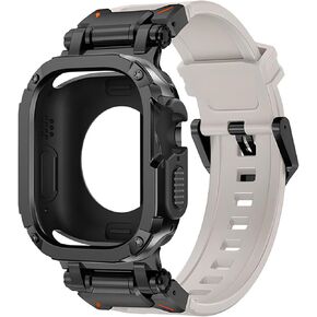 حزام مع علبة المصد لـ Apple Watch Ultra 2/Ultra 49mm 46mm 45mm 45mm 44mm silicone Band وحالات الحماية لسلسلة IWatch 10/9/8/7/6/5/4/se 2/se in Kuwait