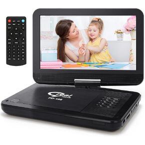 12.5 "مشغل أقراص DVD المحمولة للأطفال وسيارات مع 10.1" شاشة دوارة ، 4-6 ساعات من العمل ، مشغل أقراص DVD للسيارة مع مكبرات صوت مزدوجة ، التحكم عن بُعد ، دعم تلفزيون المزامنة ، المنطقة USB/SD/AV ((أسود) in Kuwait