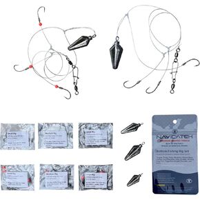 USA-Designed Bottom Fishing Rig Kit – Hand-Tied Hooks Made in USA – Saltwater & Freshwater with Japanese Hooks, PE Line & Weights – Catfish, Flounder, Cod, Walleye, Porgy, Sea Bass, Striper, Redfish in Saudi Arabia