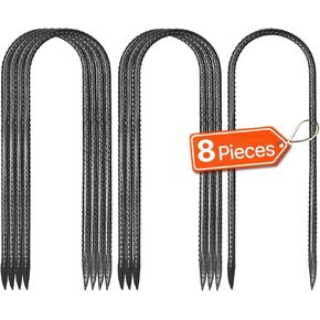 VEVOR Rebar Stakes, 16-Inch, Heavy-Duty 0.45 in Diameter, Straight Galvanized Steel Ground Anchors with Chisel Point End & Rust-Resistant Coating, for Gardening Support, Fence, Camping Tents (16-Pack) in Kuwait