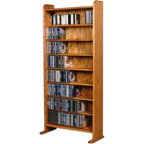 Wood Shed Hill 02 Solid Oak Storage Cabinets 3 -SHELM Media Organizer ، Media Wood Media and Display Relves ، مصنوع يدويًا في الولايات المتحدة الأمريكية - Dark (54 ") in Kuwait